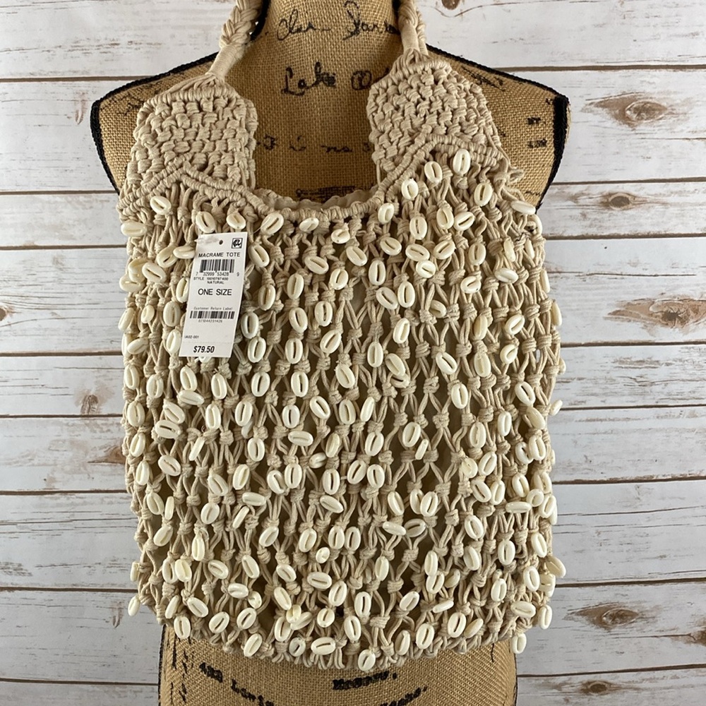 INC Shell Macrame Tote